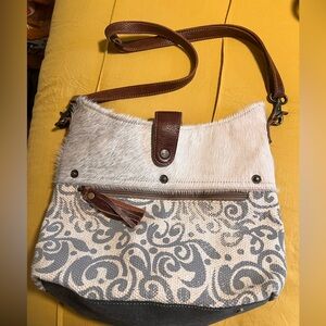 Myra Bag Brown and Cream Crossbody